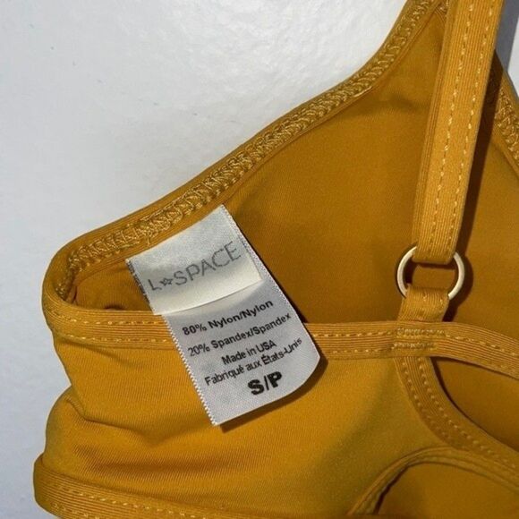 L*SPACE Ross Bralette Keyhole Strappy Bikini Top in Bronze Womens Size Small - Picture 7 of 7